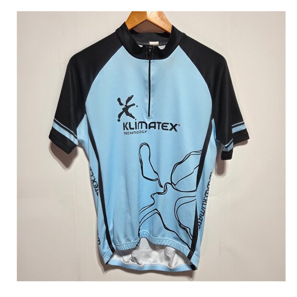 Klimatex Technology Men's Blue & Black Cycling Jersey Size Large